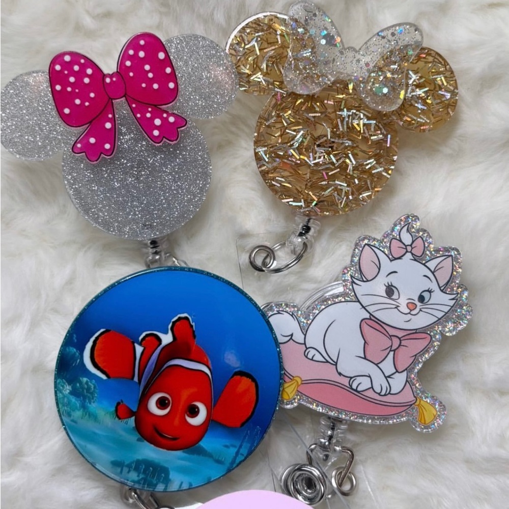Cartoon character badge reels